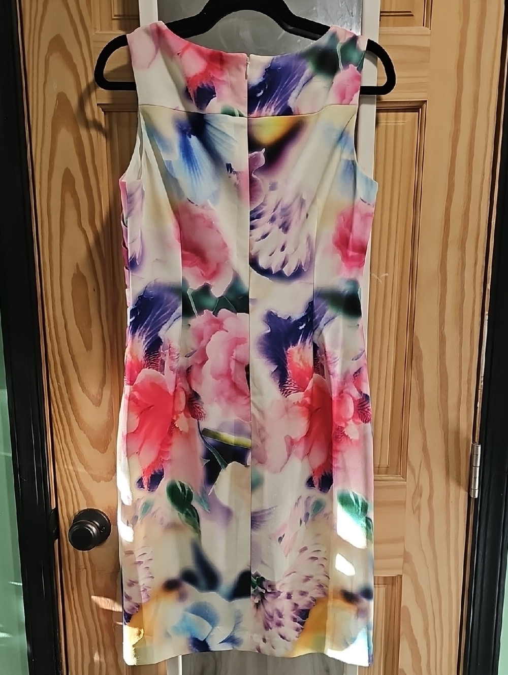 Calvin Klein White Floral Watercolor Sheath Dress - Picture 4 of 5